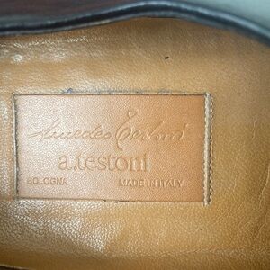 A. Testoni Tan Leather Footwear